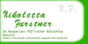 nikoletta furstner business card